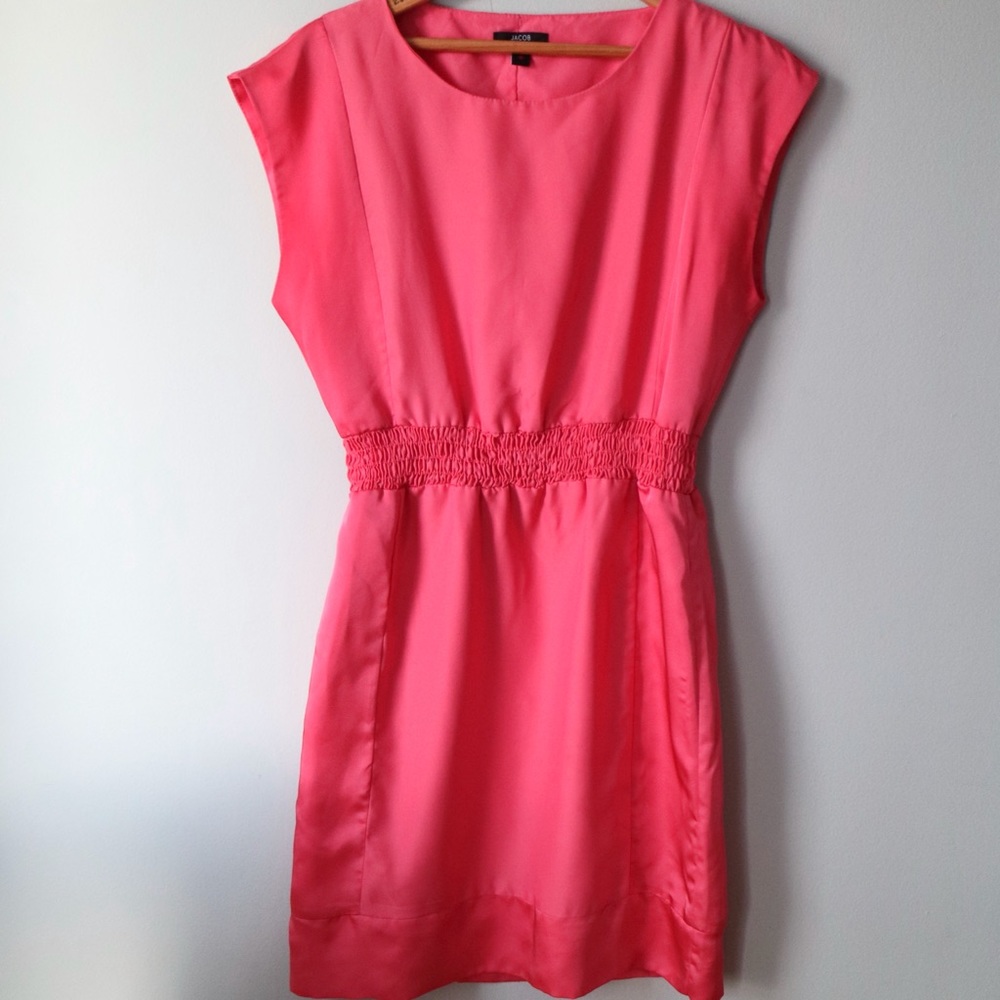 Jacob Coral Dress with Elastic Waist